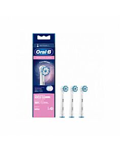 CEPILLO DENTAL ELECTRICO RECARGABLE ORAL-B SENSITIVE CLEAN RECAMBIO 3 UNIDADES