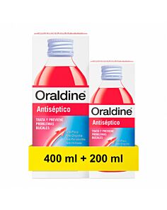 ORALDINE ANTISEPTICO  1 ENVASE 400 ML + 1 ENVASE 200 ML