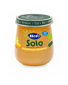 HERO BABY SOLO PERA PLATANO Y ZANAHORIA  1 ENVASE 120 G