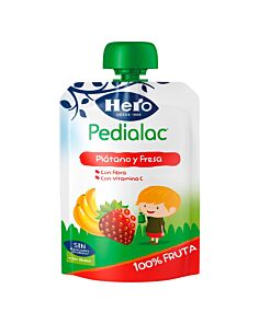 PEDIALAC ÑAM HERO BABY SABOR PLATANO, FRESA 100 GR