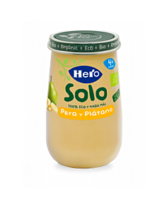 HERO BABY SOLO PERA Y PLATANO  1 ENVASE 190 G