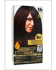 TH PHARMA VITALIA SIN AMONIACO COLORACION CAPILAR PERMANENTE COLOR 5.57 CASTAÑO CLARO CAOBA