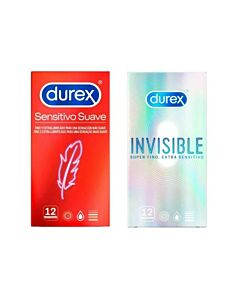 DUREX SENSITIVO SUAVE + INVISIBLE 50% DESCUENTO