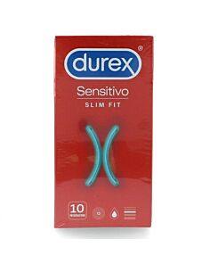 DUREX SENSITIVO SLIM FIT PRESERVATIVOS 10 UNIDADES