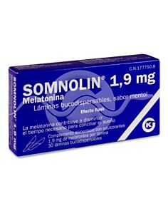 SOMNOLIN MELATONINA + MENTA  1,9 MG 30 LAMINAS BUCODISPERSABLES