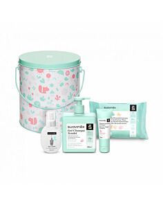 SUAVINEX CUBO METAL BEBE MINT & ROSA