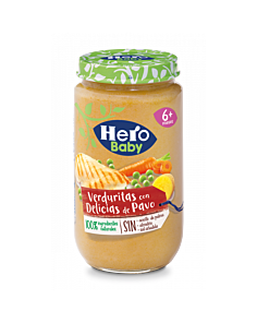 HERO BABY VERDURITAS CON DELICIAS DE PAVO  1 TARRO 235 G